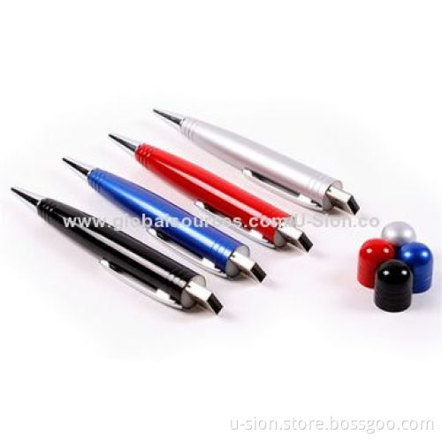 Hot Sale Pen USB Flash Disks for Free Gifts, Popular Pen-shaped Design